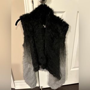 Danier Ombré Rabbit Fur Vest Size Small